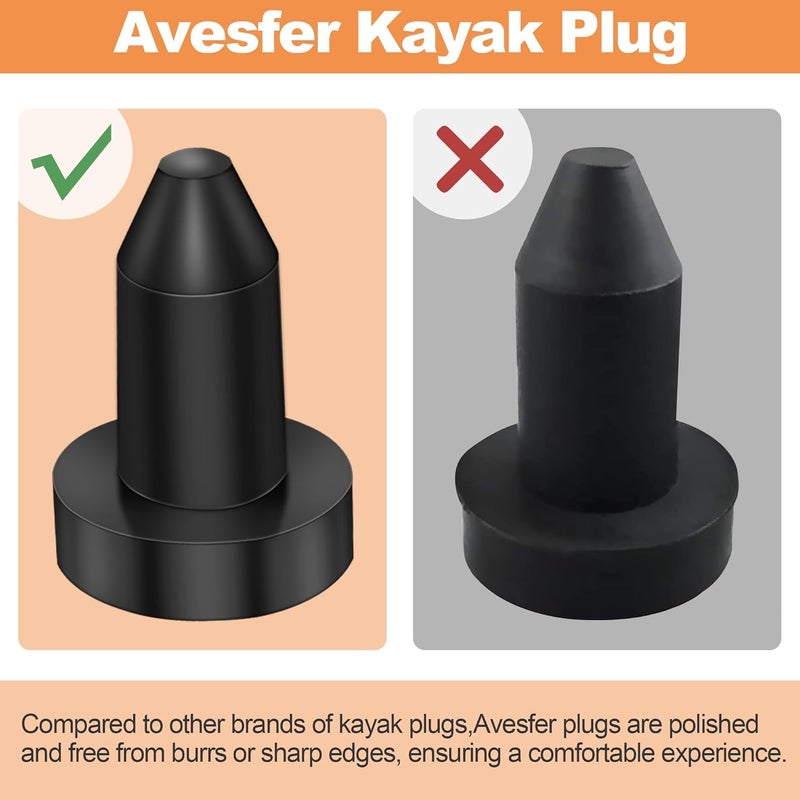 PELIF 4 Pack 1/2" Kayak Drain Plug Push for Sundolphin Pelican Kayaks Pond Prowler 4985616 Aruba 8 SS, Aruba 10, Bali 8, Excursion 10 - Image 4